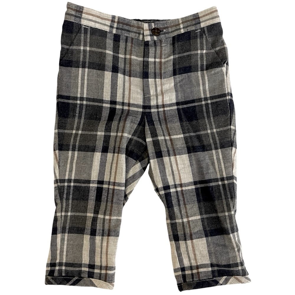 Janie and Jack Baby Boys Plaid Pants Size 6-12 Months